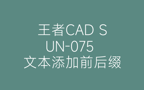 王者CAD SUN-075 文本添加前后缀-博士钣金 - www.bsbanjin.com
