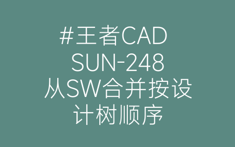 #王者CAD SUN-248从SW合并按设计树顺序-博士钣金 - www.bsbanjin.com