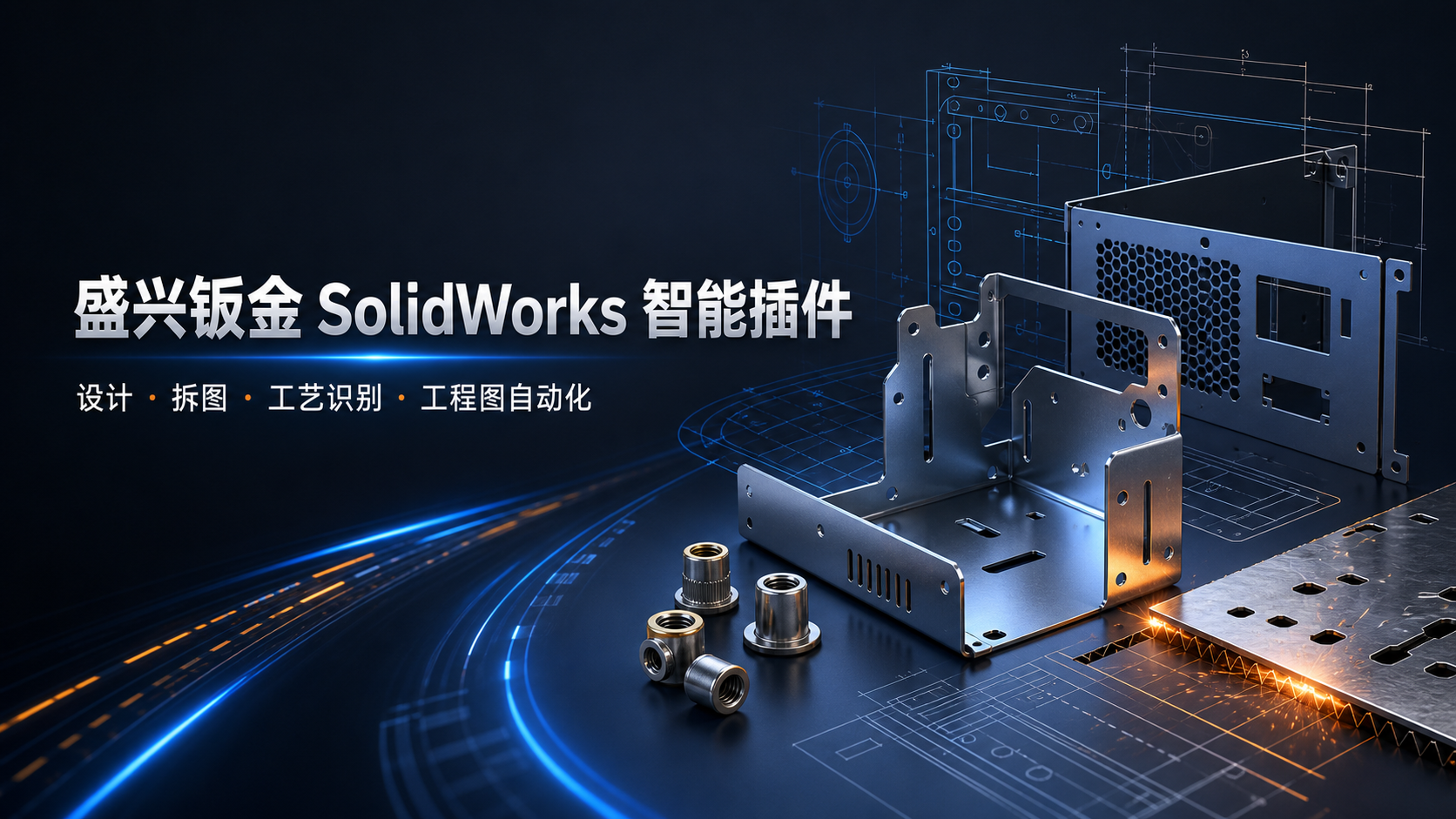 盛兴钣金 SolidWorks 智能插件——工艺识别与工程图自动化工具-博士钣金 - www.bsbanjin.com